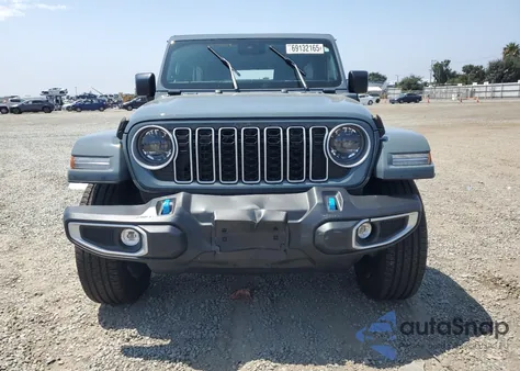 2024 Jeep Wrangler Sahara 4Xe из США, поврежденный, VIN 1C4RJXP62RW228115